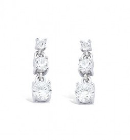 BOUCLE DOREILLES EN ARGENT 925 RHODIE PENDANTE