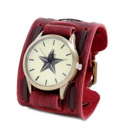 MONTRE NONAME ETOILE BRACELET LARGE ROUGE