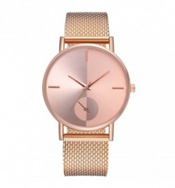 MONTRE NONAME BRACELET ET CADRAN OR ROSE