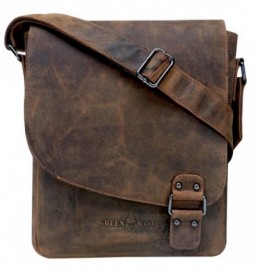 SAC BANDOULIÈRE CUIR GREEN WOOD KAHI 536-KH-HU