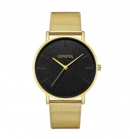 MONTRE GENEVA OR CADRAN NOIR