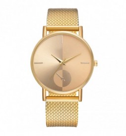 MONTRE NONAME BRACELET ET CADRAN METAL DORE 