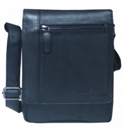 SAC A MAIN FAIT MAIN EN CUIR  CIRE NOIR