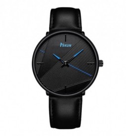 MONTRE DIJANES CADRAN NOIR CHIFFRE BLEU