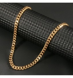 CHAINE ACIER DORE  MAILLE CHEVAL 7MMX60CM 1/1