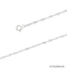 CHAINE SINGAPOUR ARGENT 925  50CM