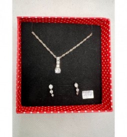 COFFRET ARGENT 925 QUATRE OXYDES