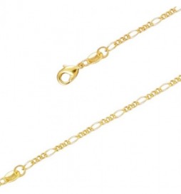 CHAINE FIGARO PLAQUE OR 45CM