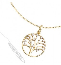 PENDENTIF EN PLAQUE OR ARBRE DE VIE 
