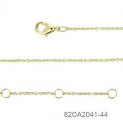 CHAINE MAILLE FORCAT PLAQUE OR 40+2+2 CM