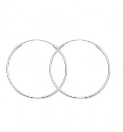 BOUCLE DOREILLES EN ARGENT 925 RHODIE CREOLE 40mm