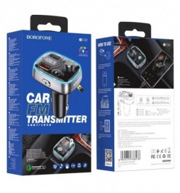 TRANSMETTEUR BOROFONE BC32 NOIR FM BLUETOOTH 2.4 A 2 PRISES USB