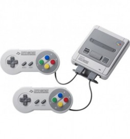 CONSOLE NINTENDO SUPER NINTENDO CLASSIC MINI GRIS + 2 MANETTES + 21 JEUX
