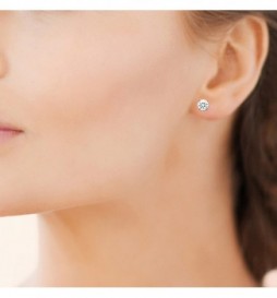 BOUCLE DOREILLES ARGENT 925 RHODIE CLOU AVEC OXYDE 