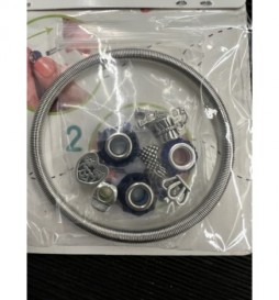 BRACELET ACIER AVEC CHARME BLEU