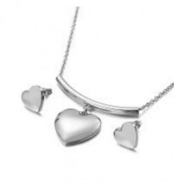 COLLIER COEUR RIGIDE AVEC BOUCLE D OREILLE  ACIER