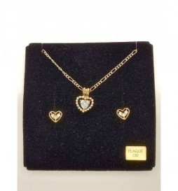  COFFRET PLAQUE OR  COEUR AVEC OXYDES