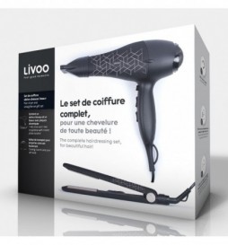 SET DE COIFFURE SÈCHE-CHEVEUX LISSEUR LIVOO DOS170