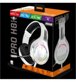 CASQUE PRO-H8 BLANC LEDROUGE BLEU VERT SWITCH/XBOX ONE