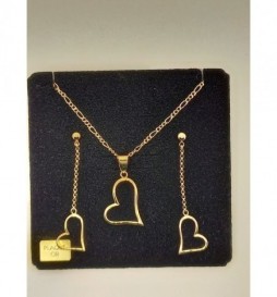  COFFRET PLAQUE OR  COEUR AJOURE