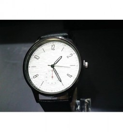 MONTRE NONAME NOIR CADRAN BLANC
