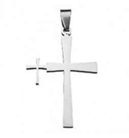 PENDENTIF ACIER CROIX 