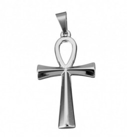 PENDENTIF ACIER CROIX BOUCLE
