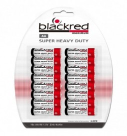 PACK 16 PILES R06 AA BLACKRED  