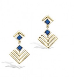 BOUCLE DOREILLES EN PLAQUE OR  GEOMETRIQUE