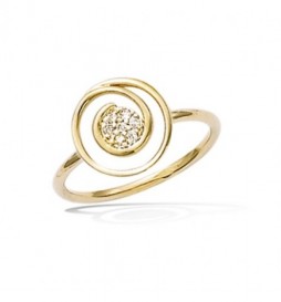 T54 BAGUE EN PLAQUE OR @  EN  OXYDES TAILLE 54