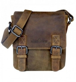 POCHETTE FAIT MAIN CUIR POLI ET CIRE CAMEL