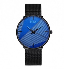 MONTRE TIKUN NOIR CADRAN BLEU ET OR