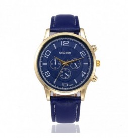 MONTRE MIGEER BLEU ET OR CADRAN BLEU