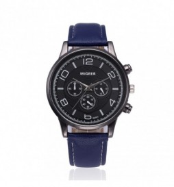MONTRE MIGEER BLEU CADRAN NOIR