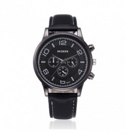 MONTRE MIGEER NOIR CADRAN NOIR