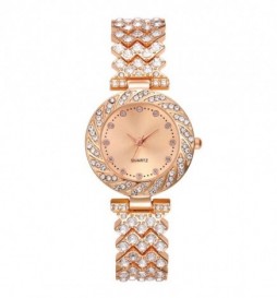 MONTRE NONAME BRACELET ET CADRAN AVEC OXYDES OR ROSE