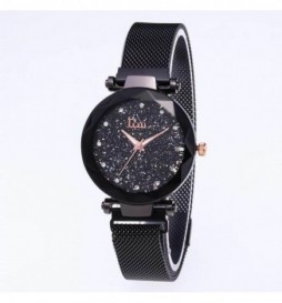 MONTRE NONAME NOIR CADRAN NOIR