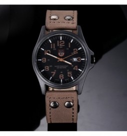 MONTRE  SOKI MARRON CADRAN NOIR