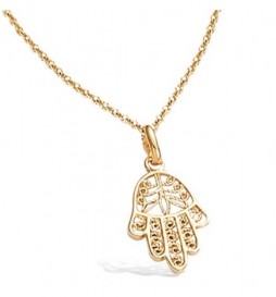 PENDENTIF PLAQUE OR MAIN DE FATMA