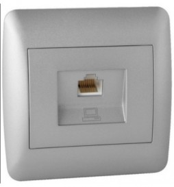 PRISE RJ45  BODNER "OME" SILVER