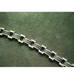 BRACELET  ACIER MAILLE CHAINE DE MOTO BIKER ET NOIR