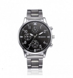 MONTRE MIGEER SILVER  CADRAN NOIR