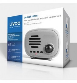 HAUT PARLEUR LIVOO TES202S SILVER COMPATIBLE BLUETOOTH