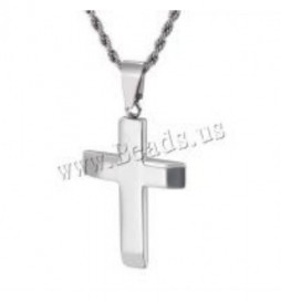 PENDENTIF CROIX  ACIER 3.5X2.5CM