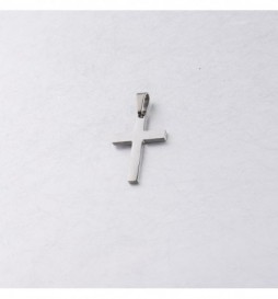 PENDENTIF CROIX  ACIER 2X1.5CM