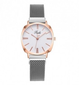 MONTRE JADI SILVER CADRAN BLANC