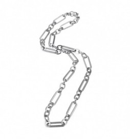 COLLIER ACIER MAILLE OVALE 50CM