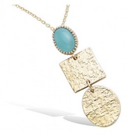  PENDENTIF EN PLAQUE OR FORME GEOMETRIQUE