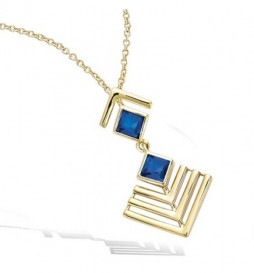  PENDENTIF EN PLAQUE OR FORME GEOMETRIQUE