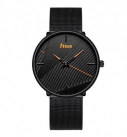 MONTRE TIKUN NOIR CADRAN NOIR ET ORANGE